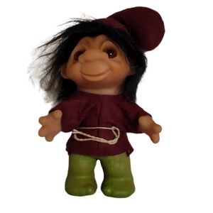 Vintage 1980 8” Thomas Dam Elf Troll Doll Made in Denmark